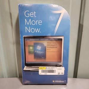 Microsoft Windows 7 Home Premium to Professional Anytime Upgrade PC NEW SEALED